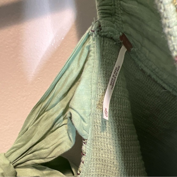 Free People Easy to Love Mini Dress Smocked Cute Romantic Babydoll - Picture 5 of 6